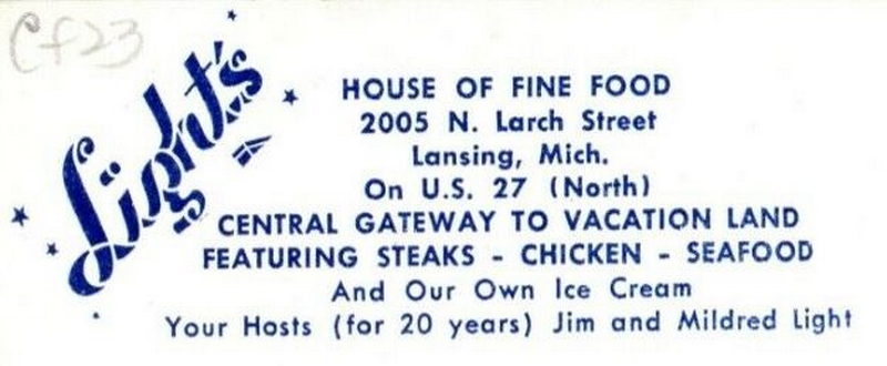 Lights Restaurant - Vintage Postcard